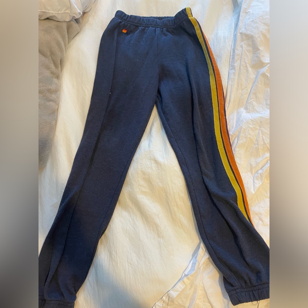 Aviator Nation Navy Blue with stripes size 10.  Good condition.